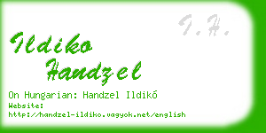 ildiko handzel business card